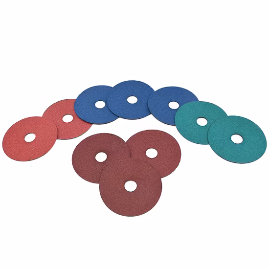 Disco de fibra plana de alúmina de bloqueo de rollo de alta densidad de 4,5 pulgadas y 115 mm para pulido y AMP; Molienda