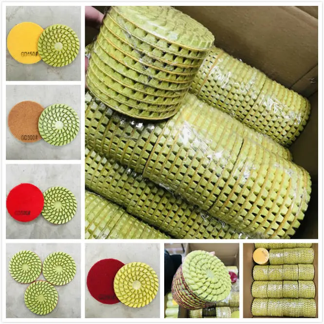 4 Inch D100mm Dry Resin Pads Dry Floor Polishing Disc Concrete Floor Polishing Pad for Concrete and Terrazzo Floor