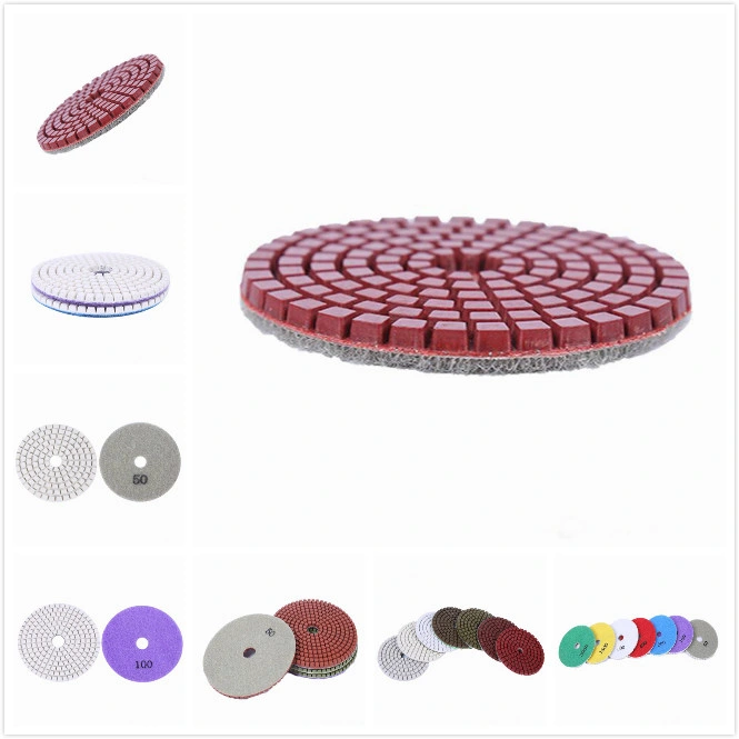 4 Inch D100mm Wet Polishing Pad 6mm Thickness Grinding Disc Resin Pads for Concrete and Terrazzo Floor