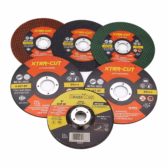 Disco de corte fabricado por marca OEM de 4 pulgadas, 5 pulgadas, 6 pulgadas con un grosor de 1,2 mm para corte de metal y madera