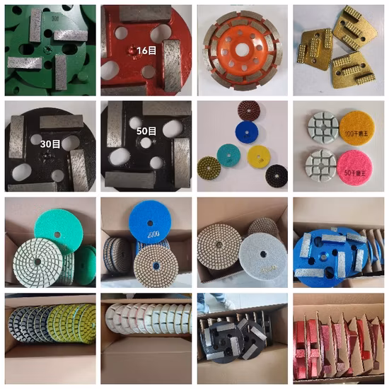 Almohadilla de pulido en húmedo de 4 pulgadas D100mm Almohadillas de resina de disco de molienda de 6 mm de espesor para piso de concreto y terrazo